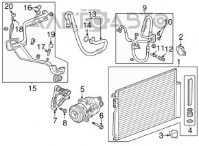 Air Conditioner Radiator Condenser Buick Encore 13-16 LUZAR