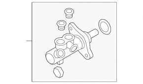 Master brake cylinder with reservoir Porsche Cayenne 958 11-17