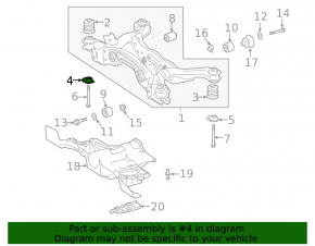 Rear subframe support washer front left Mercedes H247 GLA 20-26