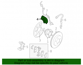 Rear left caliper assembly for Mazda3 2.3 03-09