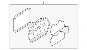 Left ventilation shield Mazda3 03-09