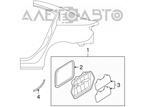 Left ventilation shield Mazda3 03-09