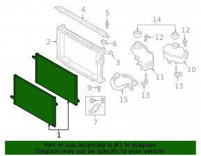 Jaguar I-Pace 19-25 Water Cooling Radiator