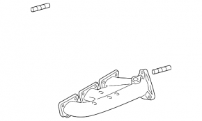 Exhaust manifold left Audi Q7 4L 10-15