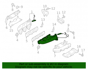 Exhaust manifold left Audi Q7 4L 10-15