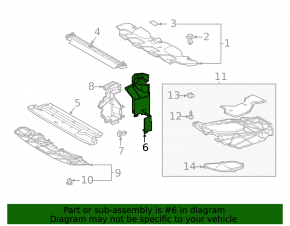 Right radiator deflector for Toyota Venza 22-24 (large)