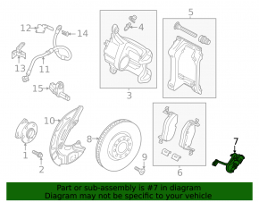 Front left brake pad wear sensor for Volkswagen ID.4 21-25