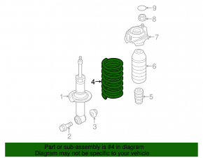 Rear left spring Subaru Impreza 17- GK