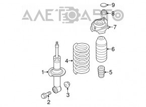 Rear left spring Subaru Impreza 17- GK