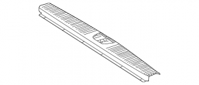 The Mercedes W211 trunk opening trim is worn out