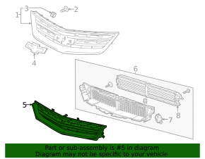 Chevrolet Impala 14-19 Front Bumper Lower Grille