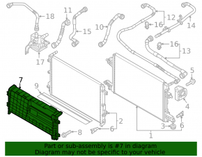 Upper radiator deflector for the Kia Niro 23-25