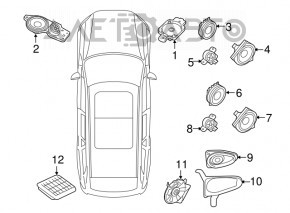 Rear right speaker Volvo XC90 16-19 broken mount