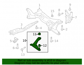 Mitsubishi Outlander 14-15 lower front right control arm