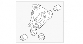 Rear left axle shaft for Nissan Murano z52 15-17