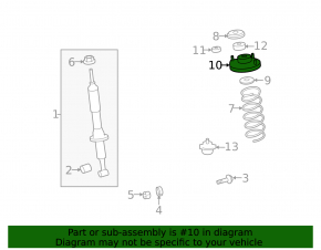 Front left shock absorber support for Lexus GX460 10-23