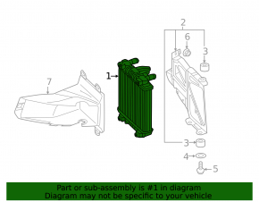 Additional cooling radiator left Audi A6 C7 12-18 3.0T