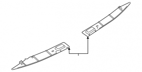 Tailgate License Plate Light Strip, 2-Piece Set, Audi E-Tron 19-23