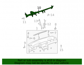 Underdash pipe reinforcement Lexus ES300 ES330