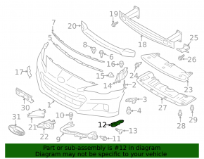 Subaru BRZ 13-20 front bumper mount, left side