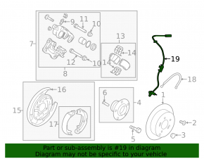 ABS sensor rear left Kia Optima 11-15