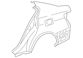 Rear left wing Lexus GS300 GS350 GS430 GS450h 06-11