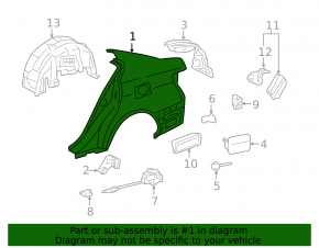 Rear left wing Lexus GS300 GS350 GS430 GS450h 06-11