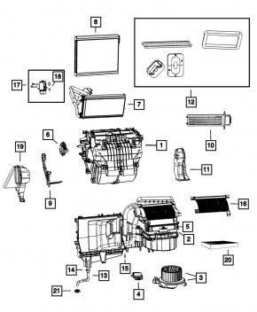 Heater assembly Dodge Journey 11 - broken mount