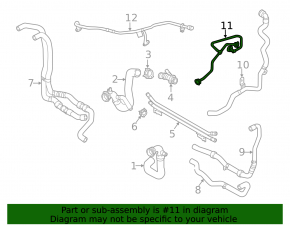 Cooling system pipe return tank-radiator Audi Q5 80A 18-20 3.0T