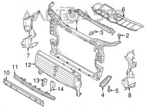 Radiator deflector blinds Audi Q5 80A 18-20 2.0t