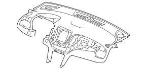 Torpedo front panel without AIRBAG Chevrolet Equinox 18-19 black