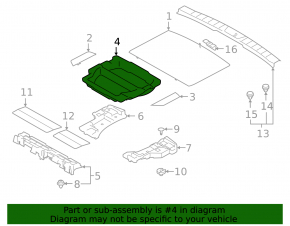 Foam plastic trunk central Subaru Forester 19-24 SK