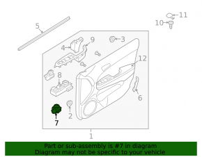 Mirror control Hyundai Elantra UD 11-16 gray