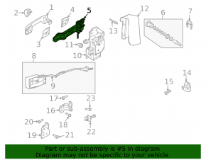 Ford Transit Connect MK2 13-25 Front Left Door Handle Mechanism