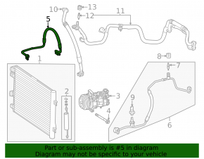 Mercedes H247 GLA 24-26 M260 air conditioning condenser-compressor pipe