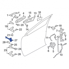 Ford Edge 15-24 Front Left Door Stop