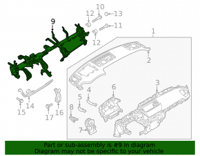 Mazda CX-9 16-23 Torpedo Reinforcement Pipe