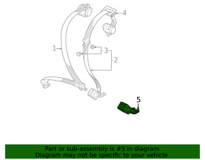 Seat belt latches 2 row Volkswagen ID.4 21-23