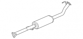 Exhaust line middle part Honda CRV 15-16 2.4
