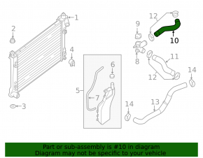 Upper cooling pipe Nissan Sentra 13-19 1.8
