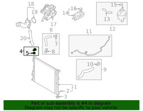 Radiator bracket upper right Hyundai Tucson 16-21