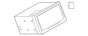Monitor, display, navigation Nissan Leaf 13-17 with card without camera