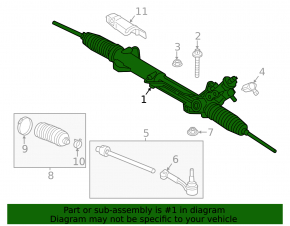 Steering rack BMW 3 E90 E92 07-10 AWD