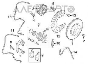 Front right brake disc BMW X3 F25 11-17