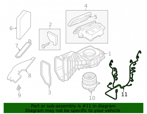 Audi A6 C7 12-18 heater wiring