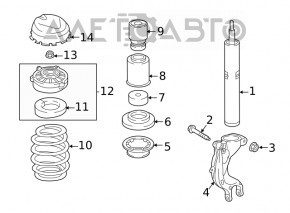 Front right shock absorber support Audi Q8 19-