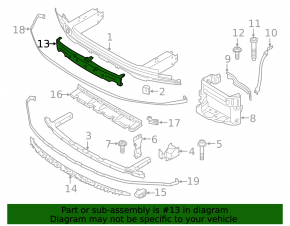 BMW 5 G30 17-20 Front Bumper Absorber Upper