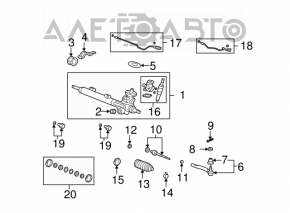 Steering tip left Acura MDX 07-13 CTR