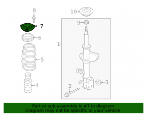 Front right shock absorber support Nissan Versa 1.8 10-12