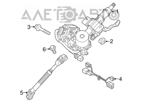 Steering column with EPS Hyundai Sonata 15-17 without control unit